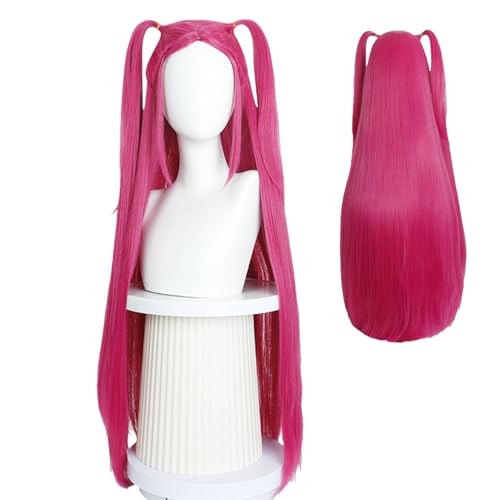 Hunters Costume Kinderperücke R-umi Perücke Cosplay Lila Perückes Anime Cosplays Dämon Jägers Lila Zopfperückes Für Halloween Karneval Party Maskenball Dämon Cosplay Perücke Für Damen Und Herren von Nhujevkom