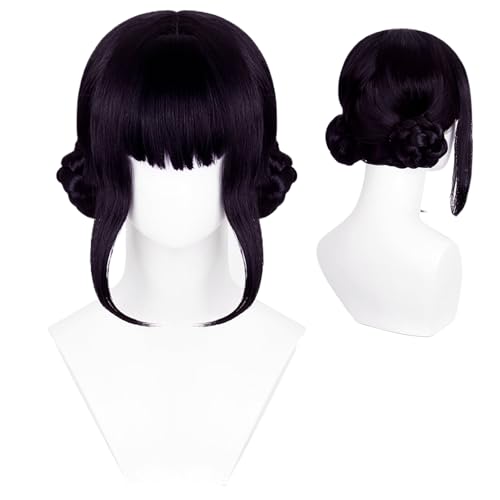 Hunters Costume Kinderperücke R-umi Perücke Cosplay Lila Perückes Anime Cosplays Dämon Jägers Lila Zopfperückes Für Halloween Karneval Party Maskenball Dämon Cosplay Perücke Für Damen Und Herren von Nhujevkom