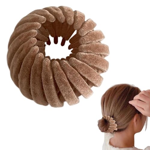 Magische Haarspange, Samt-Vogelnest, Haarnadel, Vogelnest, Pferdeschwanz-Halter, erweiterbare Samt-Haarspangen für Frauen, faule Vögel, Nest Platte, Haarnadel, schnelles Dutt-Werkzeug-Set von Nhujevkom