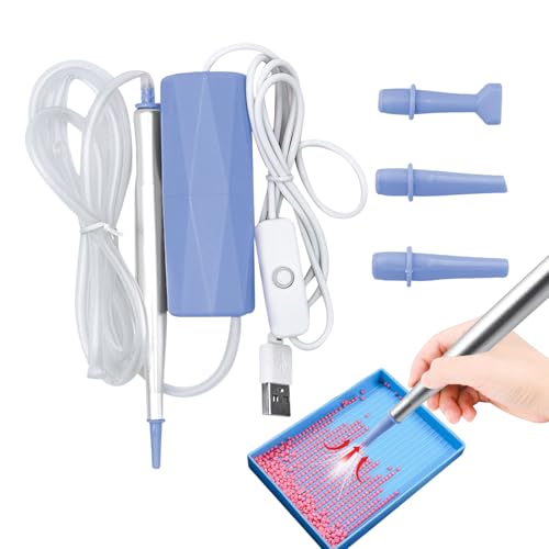Nagel Dotting Pen USB Elektrisch Vakuum Nagel Dotting Pen Strass Picker Werkzeug, Strass Applikator Strass Picker Dotting Stift für Anfänger Erwachsene Kinder Basteln von Nhujevkom