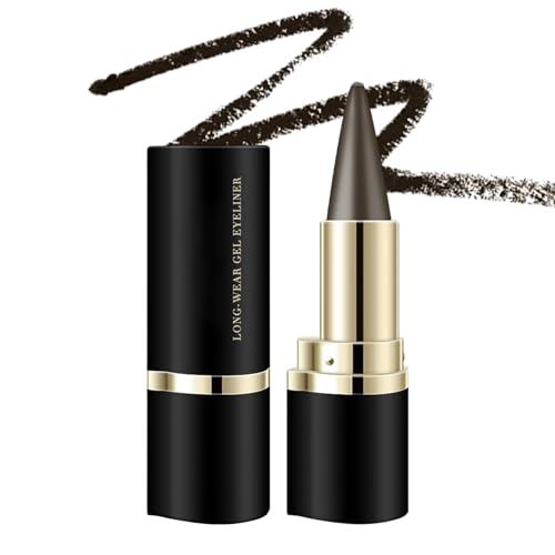 Nhujevkom Gel Liner Dunkel, Wasserdichter Gel Pen Augenliner, Smudgefester Makeup Stift für Home Nacht Event Arbeit Hochzeit Outdoor Alltag Reise Party von Nhujevkom