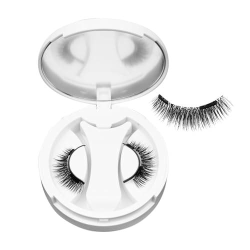 Nhujevkom Magnetische Wimpern,Wiederverwendbare Magnetwimpern - Ohne Kleber Mit Applikator Für Anfängerinnen Damen Dramatischer Look Bühnenauftritt Hochzeiten von Nhujevkom