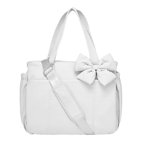 Nhujevkom Schleifen Tote Bag - Damenschultertaschen Mit Verstellbarem Riemen,verstellbarer Riemen elegante Handtasche Clutch für Reisen Teenager Mädchen Schule Büro Arbeit Party formell Abend von Nhujevkom