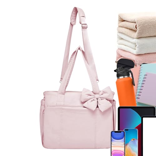 Nhujevkom Schleifen Tote - Damenschultertaschen Mit Verstellbarem Riemen | verstellbarer Riemen elegante Handtasche Clutch für Reisen Teenager Mädchen Schule Büro Arbeit Party formell Abend von Nhujevkom