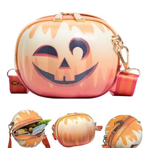 Nhujevkom Schultertasche,Halloween Kürbis Mit -Gesicht Tasche - Mode Umhängetasche Kürbis Portemonnaie für Handy Dokumente Alltag Pendeln Arbeit Einkaufen Outdoor Straße Date von Nhujevkom