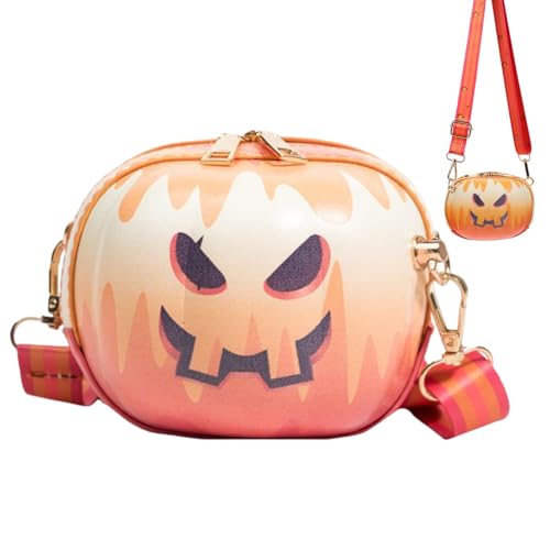 Nhujevkom Schultertasche,Halloween Kürbis Mit -Gesicht Tasche - Mode Umhängetasche für Smartphone Dokumente Alltag Freizeit von Nhujevkom