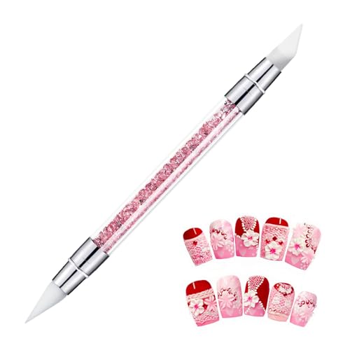 Silikon-Nagelkunst-Skulpturstift, -Tipped Silikon Strass Nagellack Schnitzstift, Nail Arts Dekoration Werkzeug Pinsel Dotting Salon Tool Set Nail Arts Skulptur Stift Dotting Tools von Nhujevkom