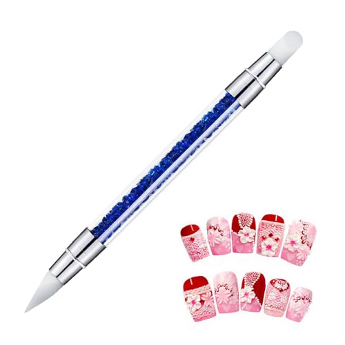 Silikon-Nagelkunst-Skulpturstift, -Tipped Silikon Strass Nagellack Schnitzstift, Nail Arts Dekoration Werkzeug Pinsel Dotting Salon Tool Set Nail Arts Skulptur Stift Dotting Tools von Nhujevkom