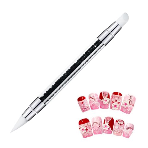 Silikon-Nagelkunst-Skulpturstift, -Tipped Silikon Strass Nagellack Schnitzstift, Nail Arts Dekoration Werkzeug Pinsel Dotting Salon Tool Set Nail Arts Skulptur Stift Dotting Tools von Nhujevkom