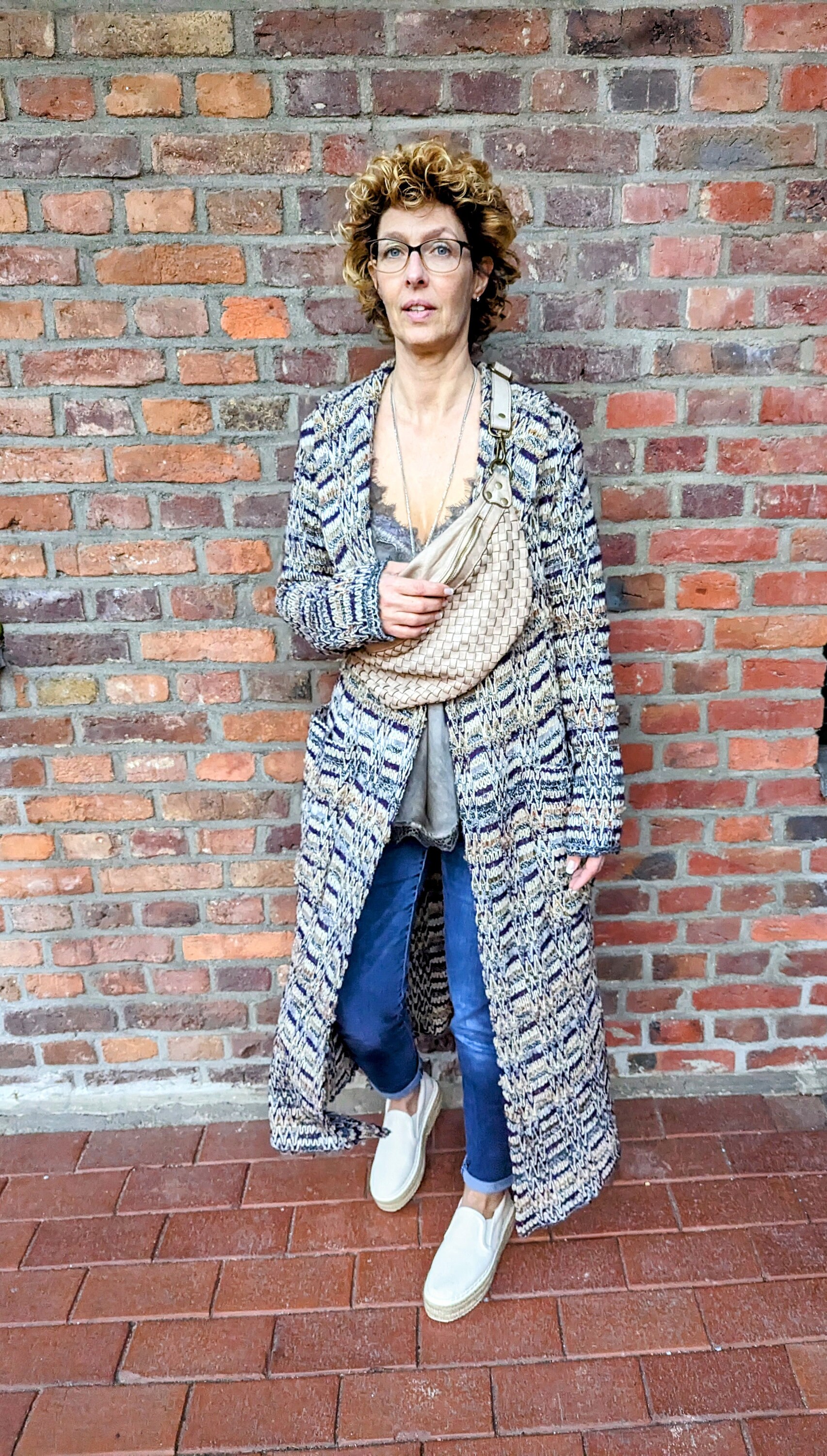 Nici Couture Ibiza Strickmantel Oversize Knit Cardigan Beige Lange Strickjacke Coat Boho Robe Mantel von NiCiCOUTUREfashion