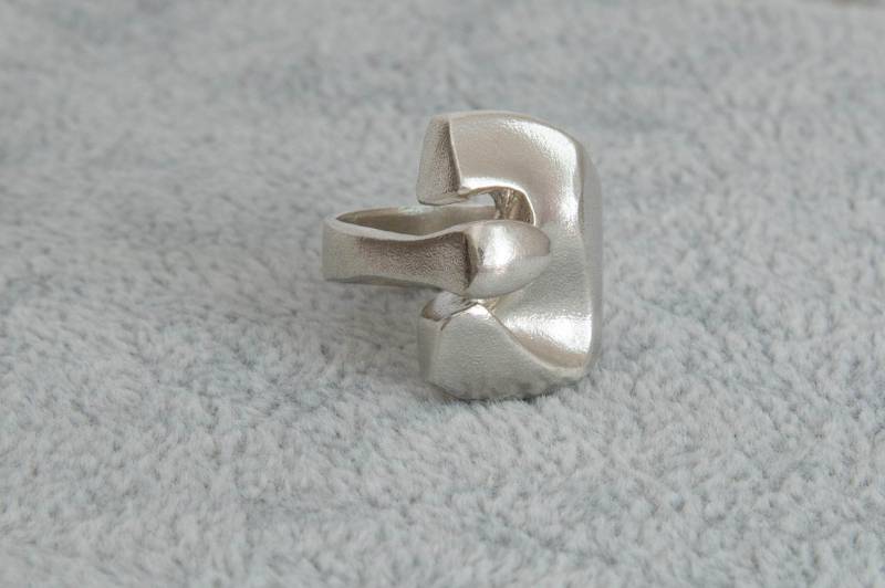 Extravaganter Designerring, Lapponia Atelier Finnland, Manufaktur, Silber, Größe 55 Mm_Fra 1/4_Ger 17 1/4_Ita 14.5_Asien 14, #04_30 Extravaganter Designerring, Lapponia Atelier Finnland, Manufaktur, Silber, Größe 55 Mm_Fra 1/4_Ger 17 1/4_Ita 14.5_Asien 14, #04_30 von NiDAesclusivo