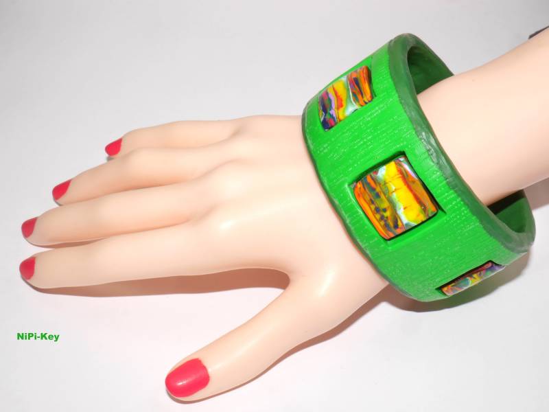 Armreif Zum Überstreifen Italien Aus Polymer Clay, Fimo von NiPiKey