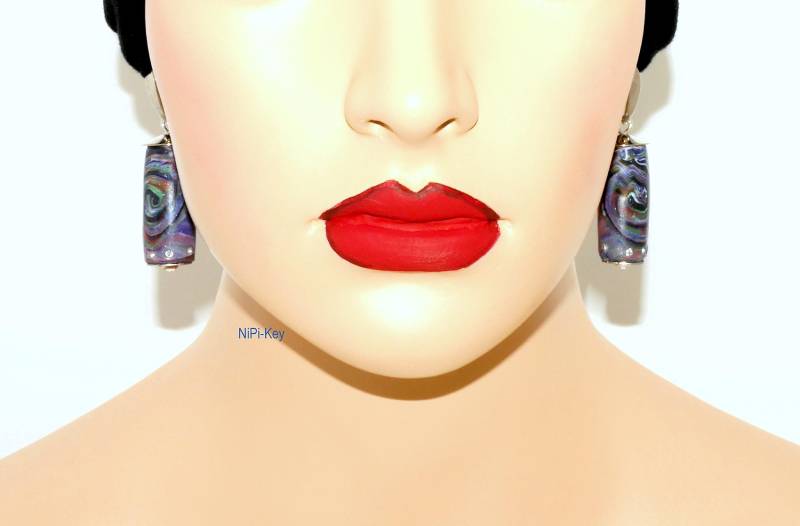 Glitzernde Lange Hängeohrringe Bunt Silber Swarovski Steinchen Unikat Handarbeit Blingroellchen Aus Polymerton von NiPiKey