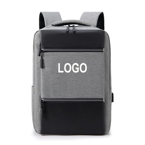 Benutzerdefiniertes Logo Herren Laptop-Rucksack Personalisierter Business-Rucksack mit Großer Kapazität für Die Arbeit, Reisen und Schule Color1,41 * 30 * 13Cm von NiQiShangMao