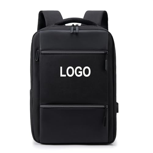 Benutzerdefiniertes Logo Herren Laptop-Rucksack Personalisierter Business-Rucksack mit Großer Kapazität für Die Arbeit, Reisen und Schule Color2,41 * 30 * 13Cm von NiQiShangMao