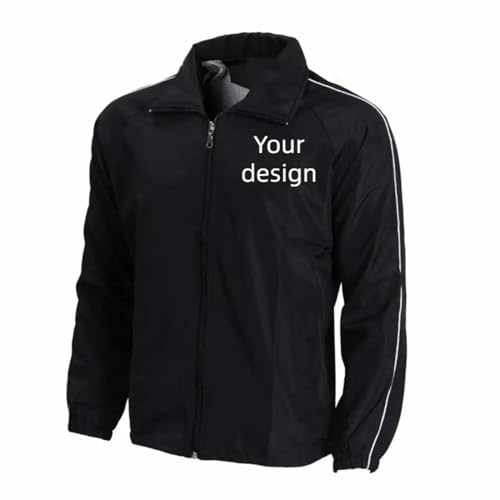NiQiShangMao Personalisiert Logo Windbreaker Mantel Herren Damen Personalisiert/Gestaltet Druck Außenbereich Reiten Lässig Sport Jacke Color1,4XL von NiQiShangMao