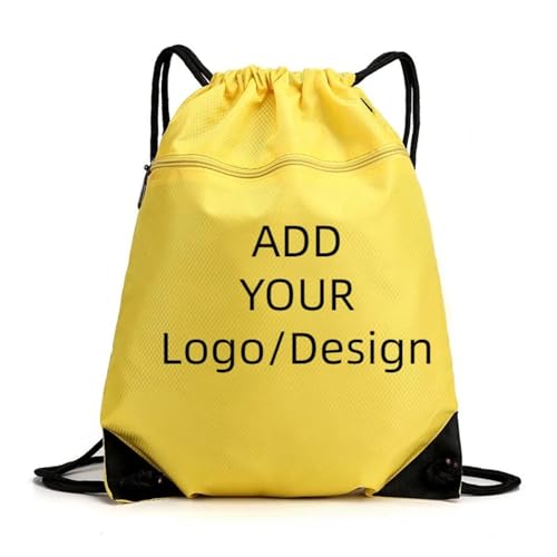 Personalisiert Kordelzug Rucksack Sport Tasche Reißverschluss Tasche Außenbereich Personalisierter Druck Entwurf Firma Logo Rucksack Herren Damen Geschenk Color9,34 * 1 * 44cm von NiQiShangMao