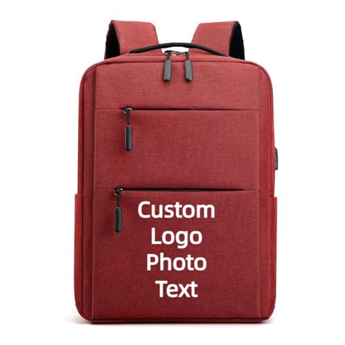Personalisiert Schultertasche Herren Damen Personalisierte Ihr Logo Text Bedruckt Computer Rucksack Lässig Student Schultasche Color1,30 * 12 * 42cm von NiQiShangMao