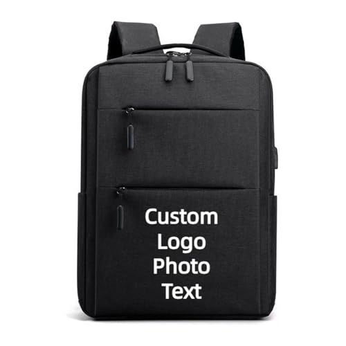 Personalisiert Schultertasche Herren Damen Personalisierte Ihr Logo Text Bedruckt Computer Rucksack Lässig Student Schultasche Color3,30 * 12 * 42cm von NiQiShangMao