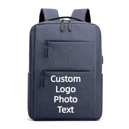 Personalisiert Schultertasche Herren Damen Personalisierte Ihr Logo Text Bedruckt Computer Rucksack Lässig Student Schultasche Color4,30 * 12 * 42cm von NiQiShangMao