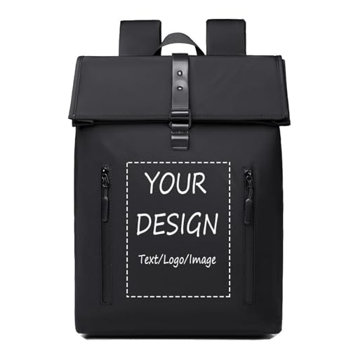 Personalisierter Laptop-Rucksack für Herren und Damen, mit Individuellem Namen und Foto, Reise-Business-Rucksack, Große Kapazität, Computer-Büchertasche Color1,30 * 15 * 45CM von NiQiShangMao