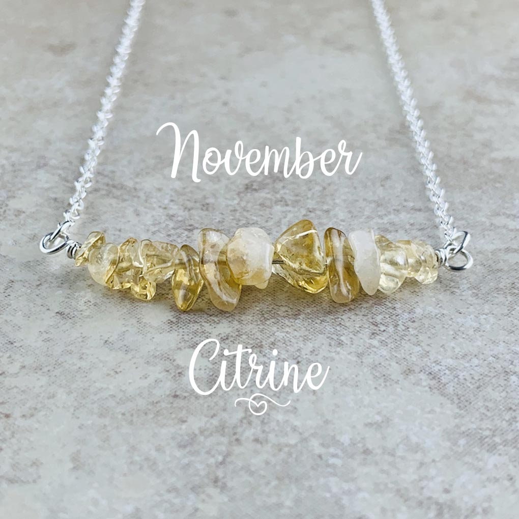 November Geburtsstein Halskette, Citrin Halskette in Silber Oder Gold, Gelb/Orange Für Frauen, Geschenk Sie, Geburtstagsgeschenk November Geburtsstein Halskette, Citrin Halskette in Silber Oder Gold, Gelb/Orange Für Frauen, Geschenk Sie, Geburtstagsgeschenk von Nia9Jewellery