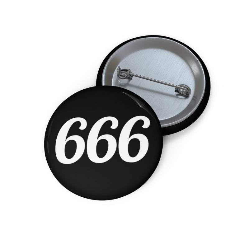 Engel Nummer 666 Button Pin von NiaImaniLLC