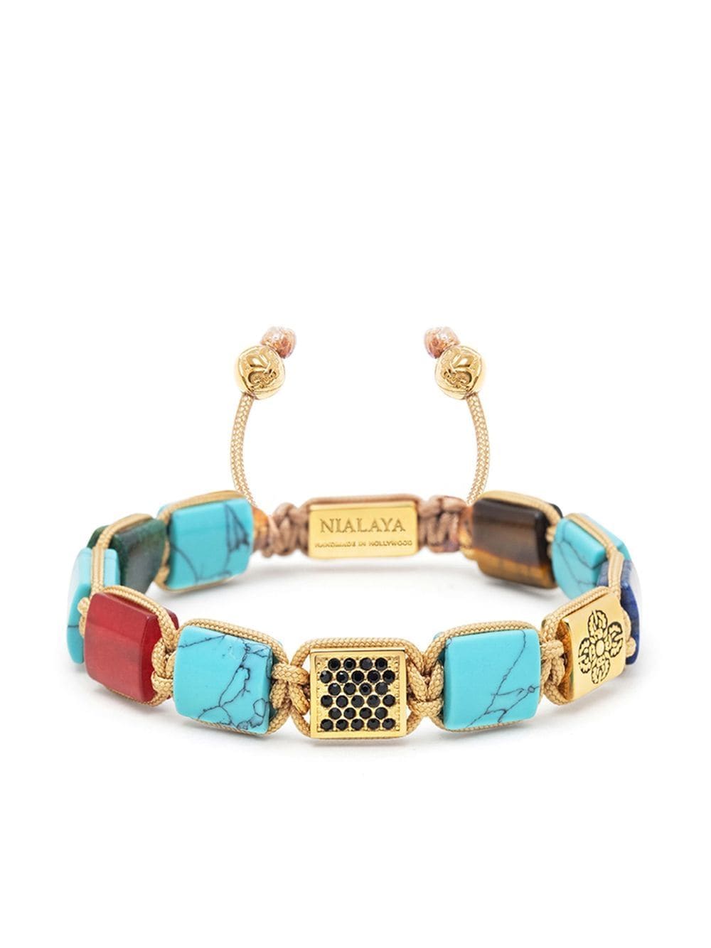 Nialaya Jewelry Armband mit Kristallen - Gold von Nialaya Jewelry