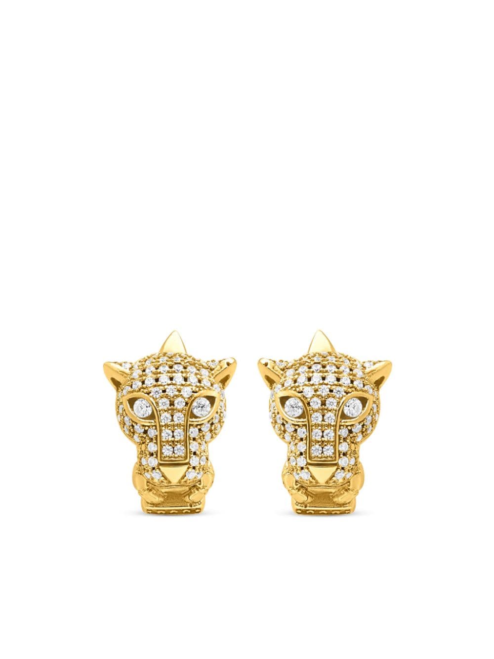 Nialaya Jewelry Panther Ohrringe aus Sterlingsilber - Gold von Nialaya Jewelry