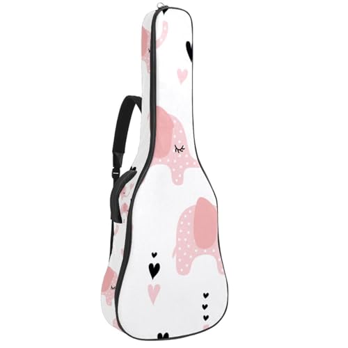 Niaocpwy Akustikgitarre Gigbag 40 41 42 Zoll Gitarrenkoffer für E-Bass Klassikgitarre Flower Leaf, Mehrfarbig 03, 42.9x16.9x4.7 in, Taschen-Organizer von Niaocpwy