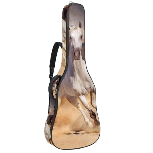 Niaocpwy Akustikgitarre Gigbag 40 41 42 Zoll Gitarrentasche für E-Bass Klassikgitarre, lustiges Hundegesichtsmuster, Mehrfarbig 02, 42.9x16.9x4.7 in, Taschen-Organizer von Niaocpwy