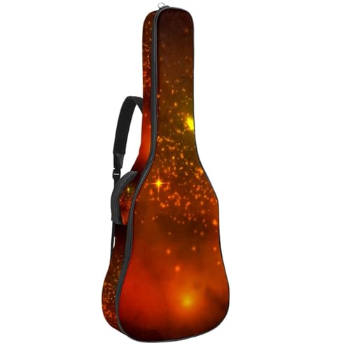 Niaocpwy Akustikgitarre Gigbag 40 41 42 Zoll Gitarrentasche für E-Bass Klassikgitarre Glitter Galaxy Stars, Multicolor 01, 42.9x16.9x4.7 in, Taschen-Organizer von Niaocpwy