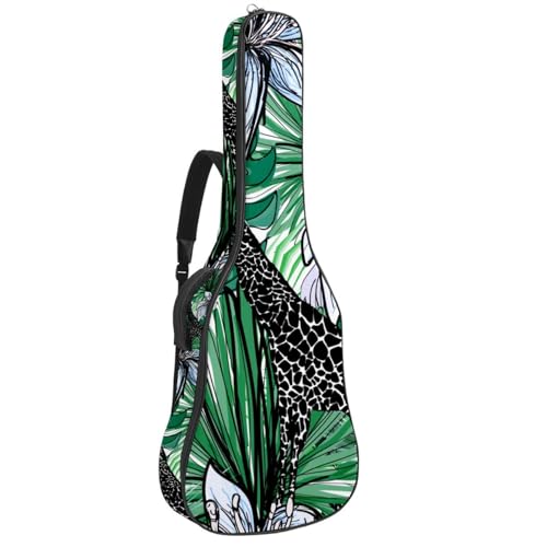 Niaocpwy Art Fish Pattern Gitarrentasche in voller Größe, gepolsterte Tasche für Akustikgitarre, Gigbag für E-Bass, Konzertgitarre, Mehrfarbig 05, 42.9x16.9x4.7 in, Taschen-Organizer von Niaocpwy