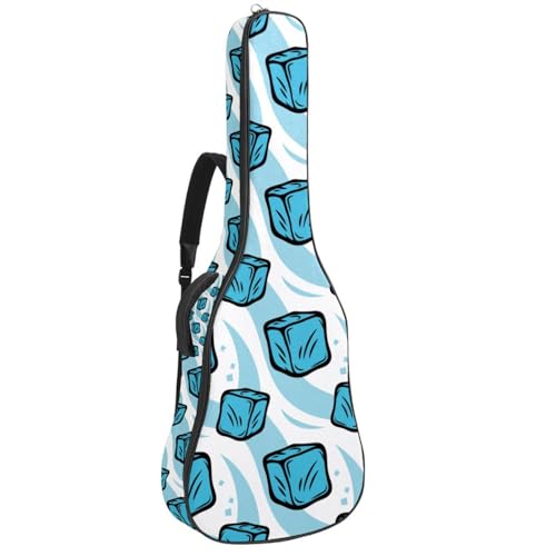 Niaocpwy Gitarren-Gigbag 1 cm dicke Polsterung, wasserdichte Gitarrentasche für E-Bass, Konzertgitarre, Mehrfarbig 03, 42.9x16.9x4.7 in, Taschen-Organizer von Niaocpwy