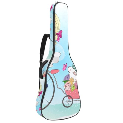 Niaocpwy Gitarren-Gigbag 1 cm dicke Polsterung, wasserdichte Gitarrentasche für E-Bass, Konzertgitarre, Mehrfarbig 03, 42.9x16.9x4.7 in, Taschen-Organizer von Niaocpwy