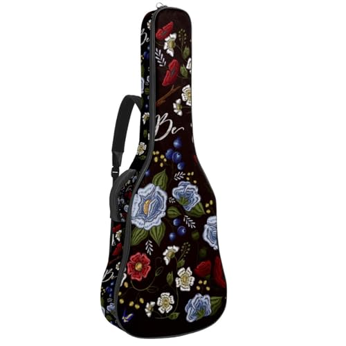 Niaocpwy Gitarren-Gigbag 1 cm dicke Polsterung, wasserdichte Gitarrentasche für E-Bass, Konzertgitarre, Mehrfarbig 04, 42.9x16.9x4.7 in, Taschen-Organizer von Niaocpwy