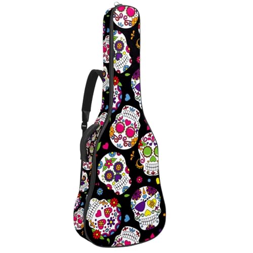 Niaocpwy Gitarren-Gigbag 1 cm dicke Polsterung, wasserdichte Gitarrentasche für E-Bass, Konzertgitarre, Mehrfarbig 05, 42.9x16.9x4.7 in, Taschen-Organizer von Niaocpwy