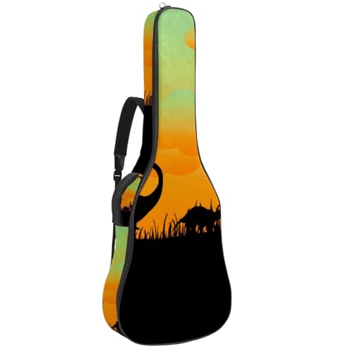 Niaocpwy Gitarren-Gigbag 1 cm dicke Polsterung, wasserdichte Gitarrentasche für E-Bass, Konzertgitarre, Mehrfarbig 05, 42.9x16.9x4.7 in, Taschen-Organizer von Niaocpwy