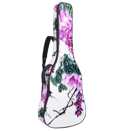 Niaocpwy Gitarren-Gigbag 1 cm dicke Polsterung, wasserdichte Gitarrentasche für E-Bass, Konzertgitarre, Mehrfarbig 06, 42.9x16.9x4.7 in, Taschen-Organizer von Niaocpwy