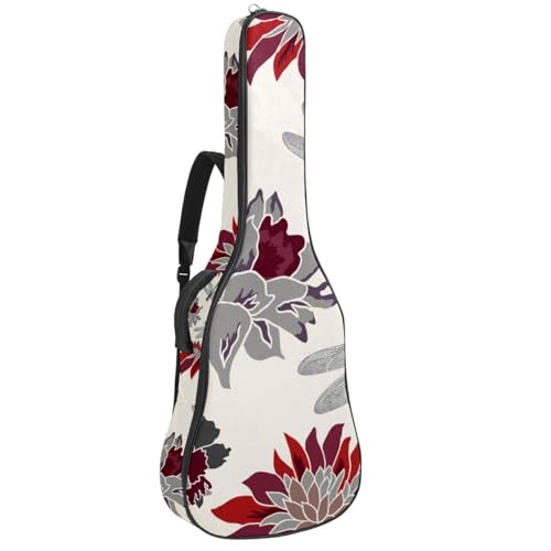 Niaocpwy Gitarren-Gigbag 1 cm dicke Polsterung, wasserdichte Gitarrentasche für E-Bass, Konzertgitarre, Mehrfarbig 09, 42.9x16.9x4.7 in, Taschen-Organizer von Niaocpwy