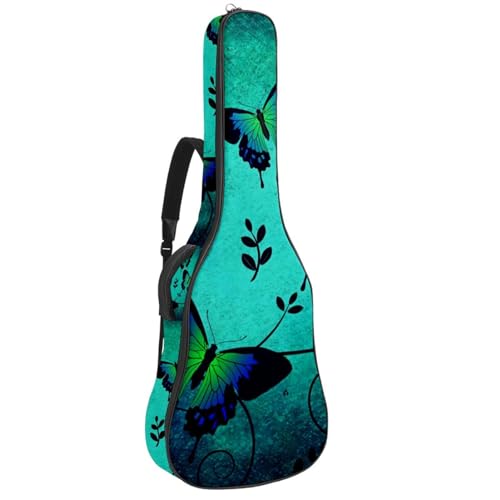 Niaocpwy Gitarren-Gigbag 1 cm dicke Polsterung, wasserdichte Gitarrentasche für E-Bass, Konzertgitarre, Multicolor 01, 42.9x16.9x4.7 in, Taschen-Organizer von Niaocpwy