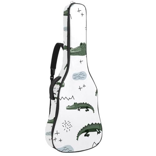 Niaocpwy Gitarren-Gigbag 1 cm dicke Polsterung, wasserdichte Gitarrentasche für E-Bass, Konzertgitarre, Multicolor 01, 42.9x16.9x4.7 in, Taschen-Organizer von Niaocpwy