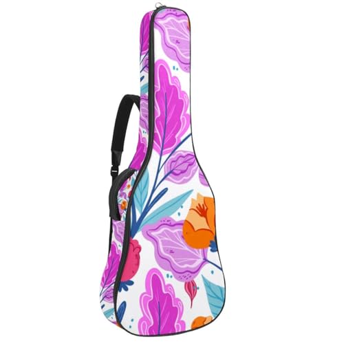 Niaocpwy Gitarren-Gigbag 1 cm dicke Polsterung, wasserdichte Gitarrentasche für E-Bass, Konzertgitarre, Multicolor 01, 42.9x16.9x4.7 in, Taschen-Organizer von Niaocpwy