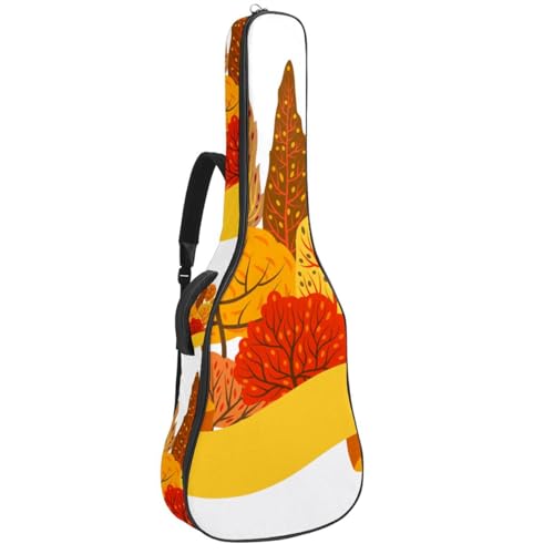 Niaocpwy Gitarren-Gigbag 1 cm dicke Polsterung, wasserdichte Gitarrentasche für E-Bass, Konzertgitarre, Multicolor 01, 42.9x16.9x4.7 in, Taschen-Organizer von Niaocpwy