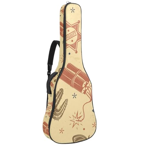 Niaocpwy Gitarrentasche für Akustikgitarre, 101,6 cm, 104,7 cm, für E-Bass, klassische Gitarre, Schmetterlinge, buntes Muster, Mehrfarbig 03, 42.9x16.9x4.7 in, Taschen-Organizer von Niaocpwy