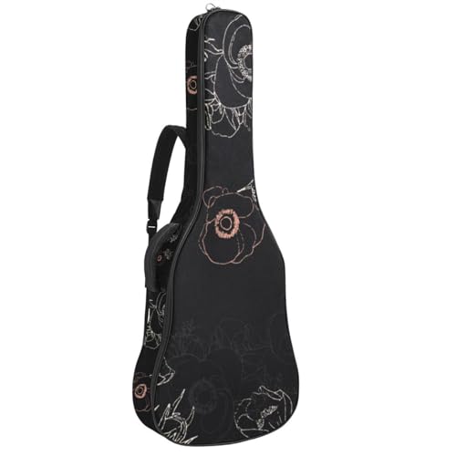 Niaocpwy Gitarrentasche für Akustikgitarre, 101,6 cm, 104,7 cm, für E-Bass, klassische Gitarre, Schmetterlinge, buntes Muster, Mehrfarbig 09, 42.9x16.9x4.7 in, Taschen-Organizer von Niaocpwy