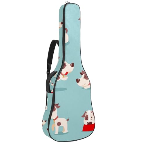 Niaocpwy Gitarrentasche in voller Größe, Zebramuster, bunter Hintergrund, gepolstert, wasserdicht, 101,6 cm, 104,4 cm, 106,7 cm, Mehrfarbig 05, 42.9x16.9x4.7 in, Taschen-Organizer von Niaocpwy