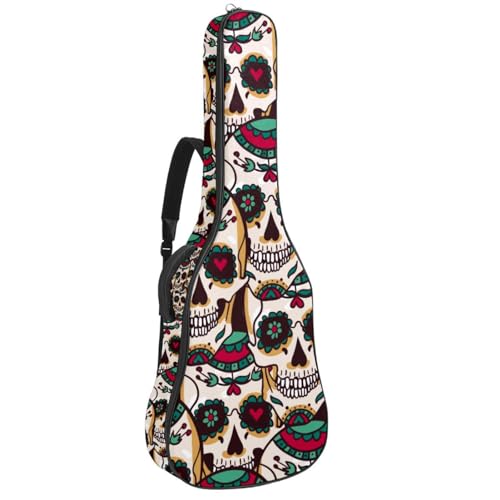 Niaocpwy Gitarrentasche in voller Größe, gepolsterte Gitarrentasche für Kinder, Motiv: Blasen mit Luftblasen, Sonnenuntergang, Silhouette, wasserdicht, 101,6 cm, 104,7 cm, 106,7 cm, Mehrfarbig 02, von Niaocpwy