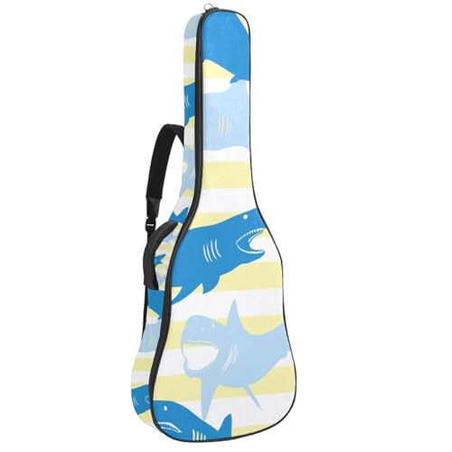 Niaocpwy Gitarrentasche mit Dinosaurier-Motiv, gepolstert, für E-Gitarre, Bass, Konzertgitarre, Grün, Mehrfarbig 02, 42.9x16.9x4.7 in, Taschen-Organizer von Niaocpwy