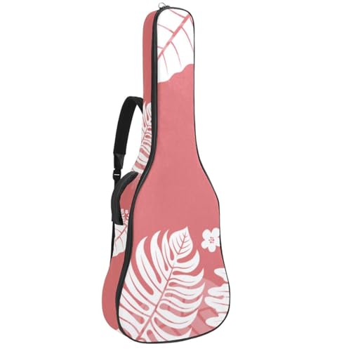 Niaocpwy Gitarrentasche mit Kirschblütenmuster, volle Größe, gepolstert, für Akustikgitarre, Gigbag für E-Bass, Konzertgitarre, Mehrfarbig 05, 42.9x16.9x4.7 in, Taschen-Organizer von Niaocpwy